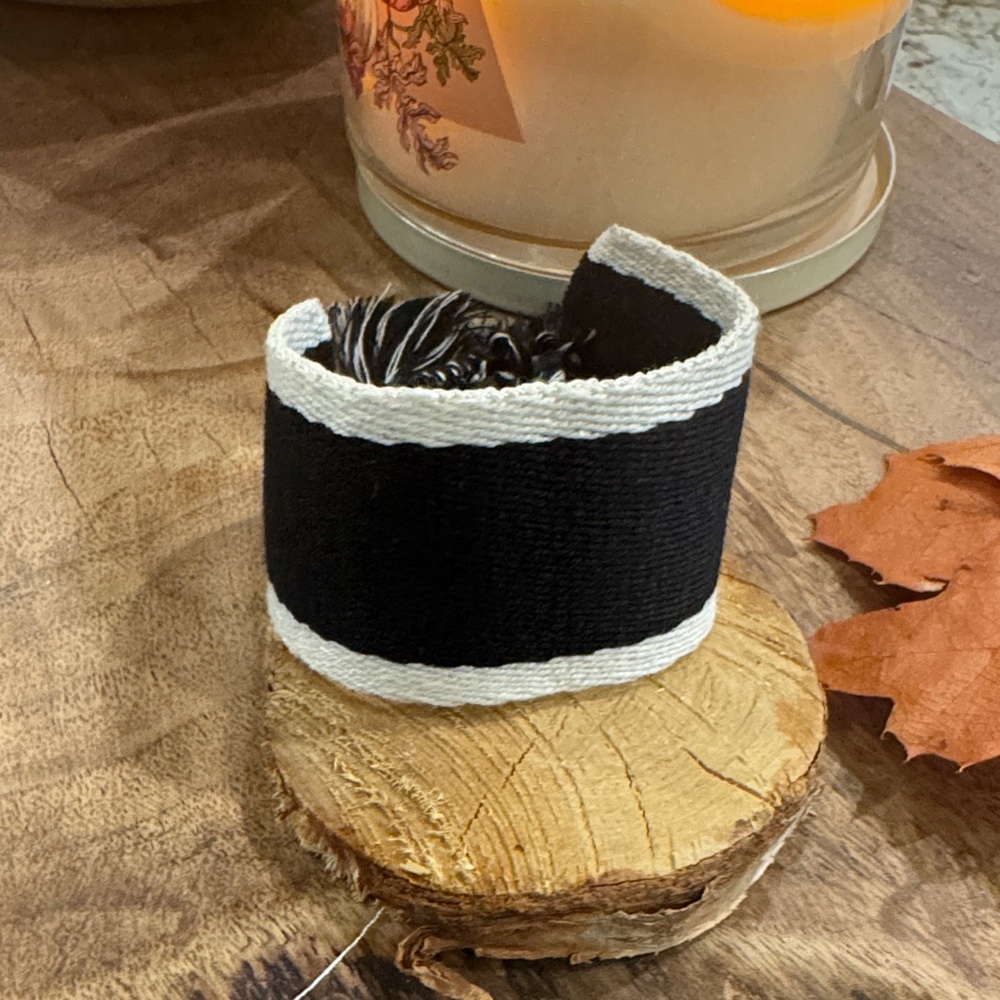 Black and White Woven Bracelet
